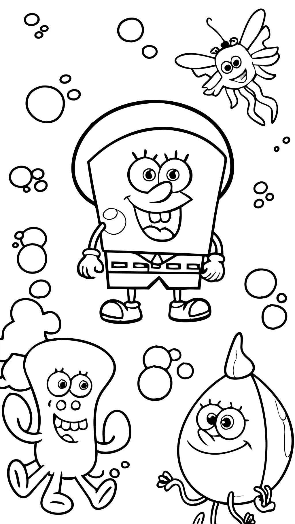 Páginas para colorear de Bob Esponja para imprimir